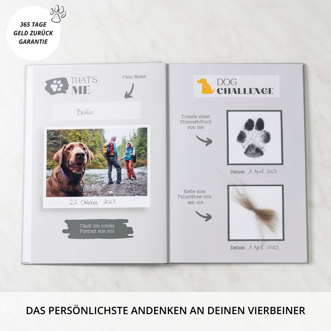 Challenge Buch für Abenteuer mit dem Hund